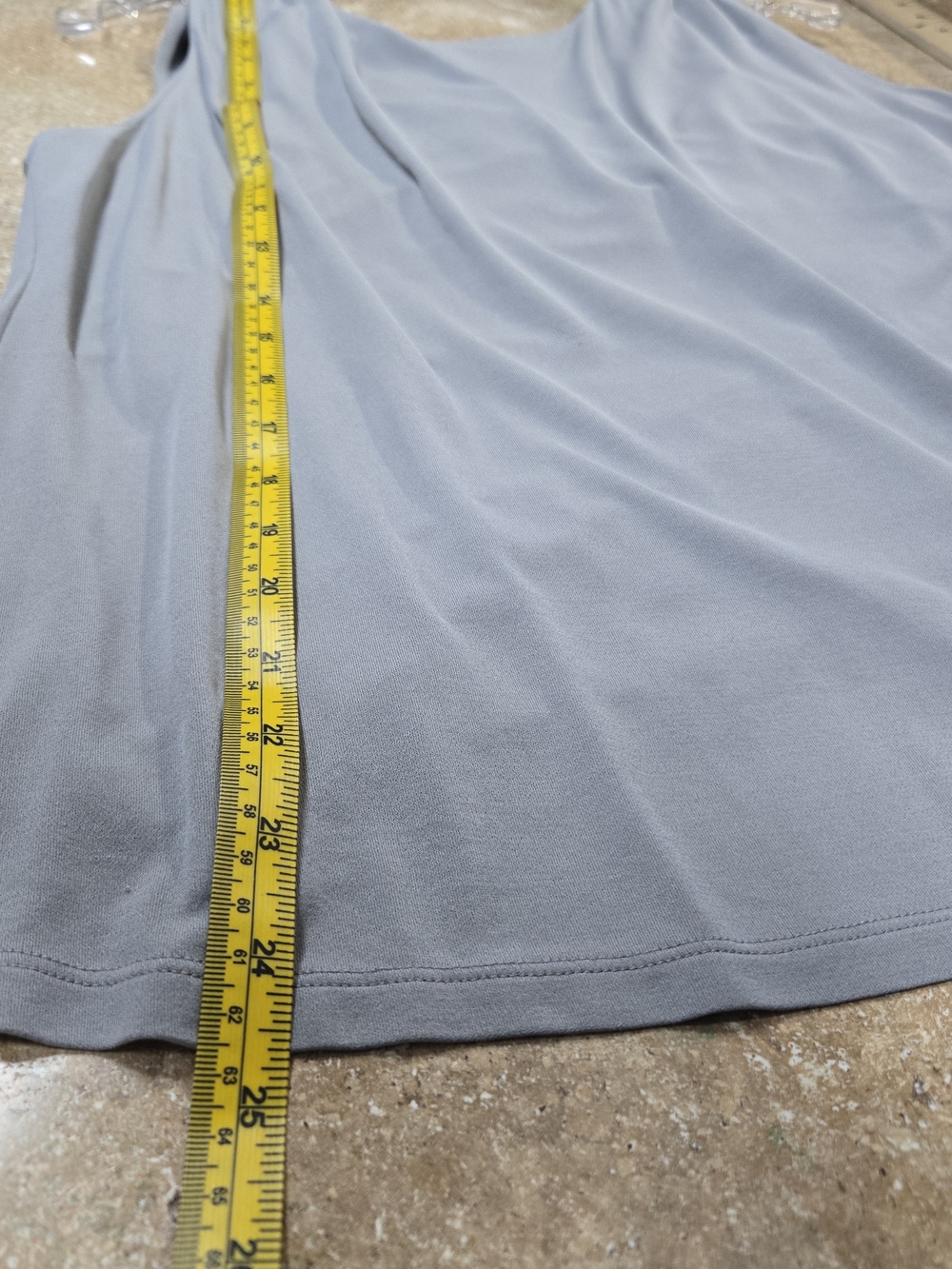 Eileen Fisher Gray Sleeveless Draped Tank - Picture 7 of 7